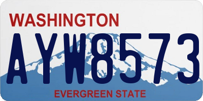 WA license plate AYW8573