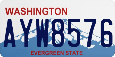 WA license plate AYW8576