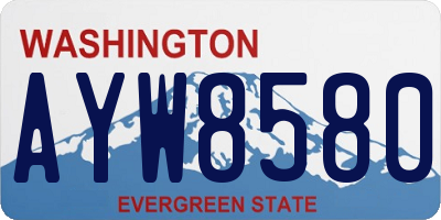 WA license plate AYW8580