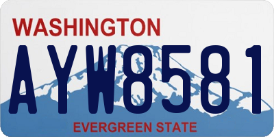 WA license plate AYW8581