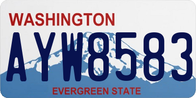 WA license plate AYW8583