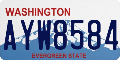 WA license plate AYW8584