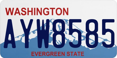 WA license plate AYW8585