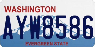 WA license plate AYW8586