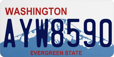 WA license plate AYW8590