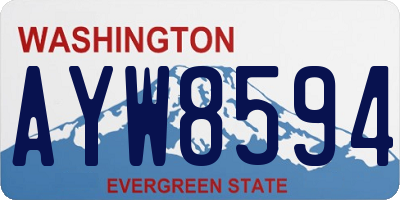 WA license plate AYW8594
