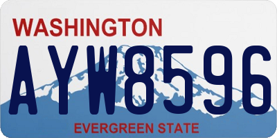 WA license plate AYW8596