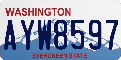 WA license plate AYW8597