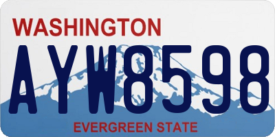 WA license plate AYW8598