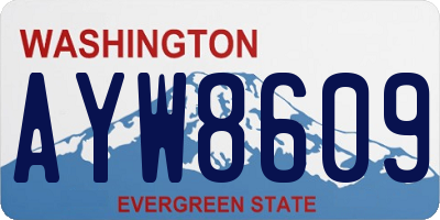 WA license plate AYW8609