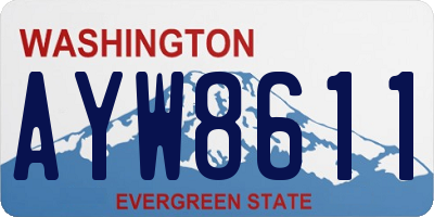 WA license plate AYW8611