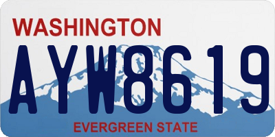 WA license plate AYW8619