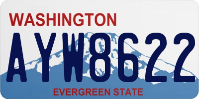 WA license plate AYW8622