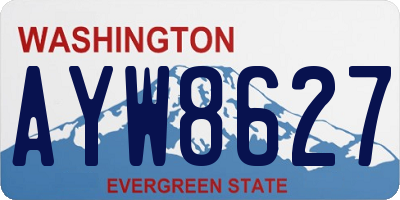 WA license plate AYW8627