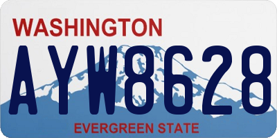 WA license plate AYW8628