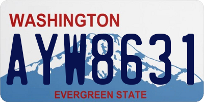 WA license plate AYW8631