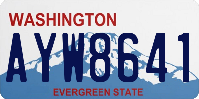 WA license plate AYW8641