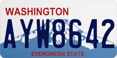 WA license plate AYW8642