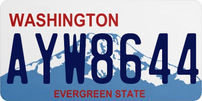 WA license plate AYW8644