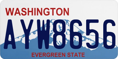 WA license plate AYW8656