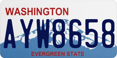 WA license plate AYW8658