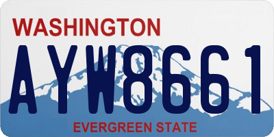 WA license plate AYW8661