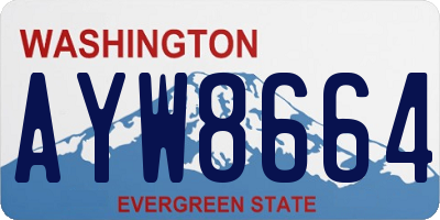 WA license plate AYW8664