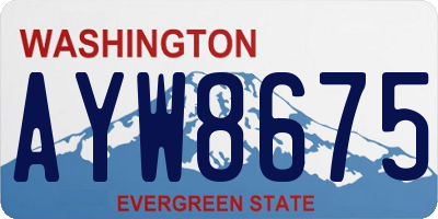 WA license plate AYW8675