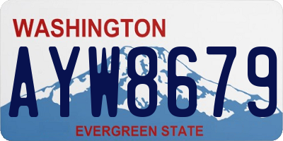 WA license plate AYW8679