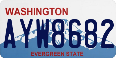 WA license plate AYW8682