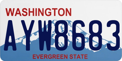 WA license plate AYW8683