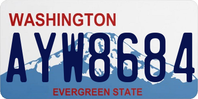 WA license plate AYW8684