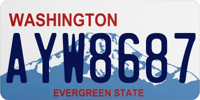 WA license plate AYW8687