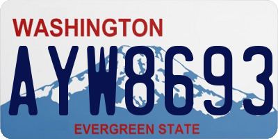 WA license plate AYW8693