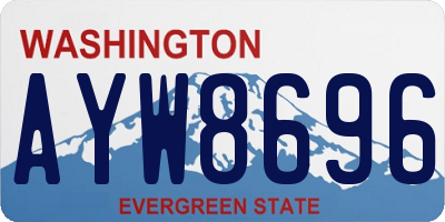 WA license plate AYW8696