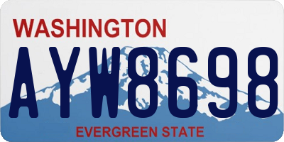 WA license plate AYW8698