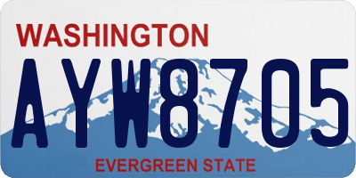 WA license plate AYW8705