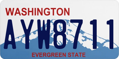 WA license plate AYW8711