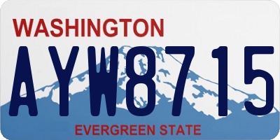 WA license plate AYW8715