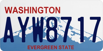 WA license plate AYW8717