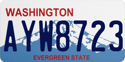 WA license plate AYW8723