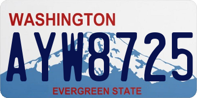 WA license plate AYW8725