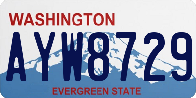 WA license plate AYW8729