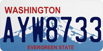 WA license plate AYW8733