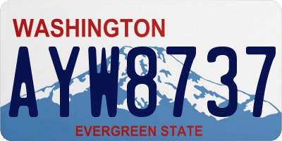 WA license plate AYW8737