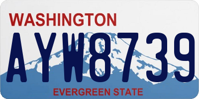 WA license plate AYW8739