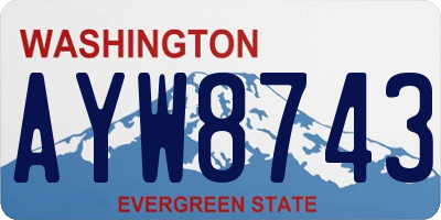 WA license plate AYW8743