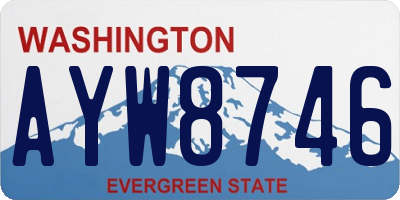 WA license plate AYW8746