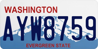 WA license plate AYW8759