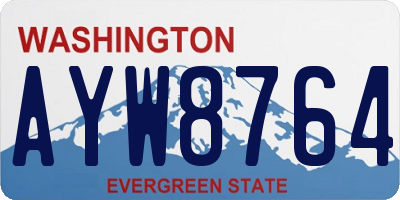 WA license plate AYW8764